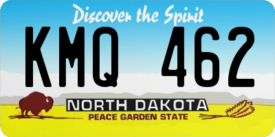ND license plate KMQ462
