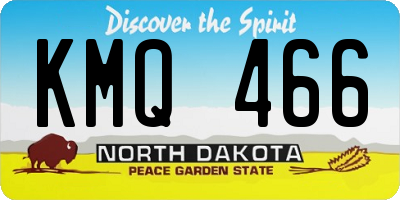 ND license plate KMQ466
