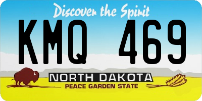 ND license plate KMQ469