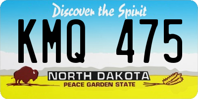 ND license plate KMQ475