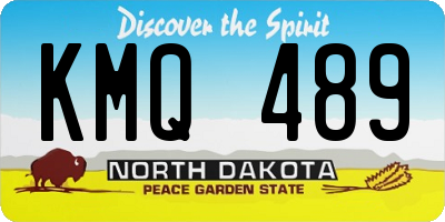 ND license plate KMQ489