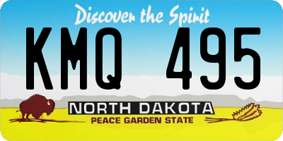 ND license plate KMQ495
