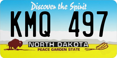 ND license plate KMQ497
