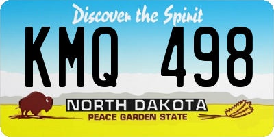 ND license plate KMQ498