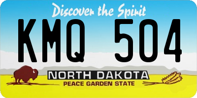 ND license plate KMQ504