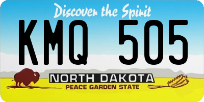 ND license plate KMQ505