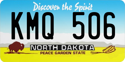 ND license plate KMQ506