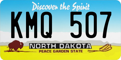 ND license plate KMQ507