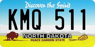 ND license plate KMQ511