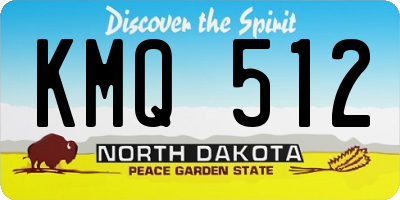ND license plate KMQ512