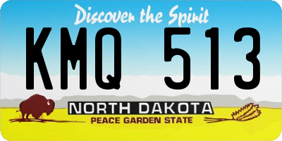 ND license plate KMQ513