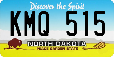 ND license plate KMQ515