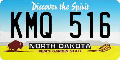 ND license plate KMQ516