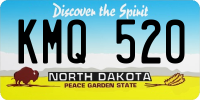 ND license plate KMQ520