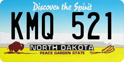 ND license plate KMQ521