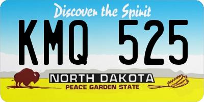 ND license plate KMQ525