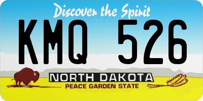 ND license plate KMQ526