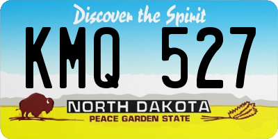 ND license plate KMQ527