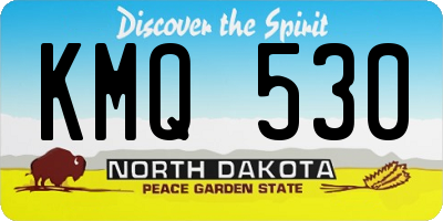 ND license plate KMQ530