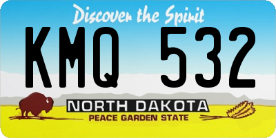 ND license plate KMQ532