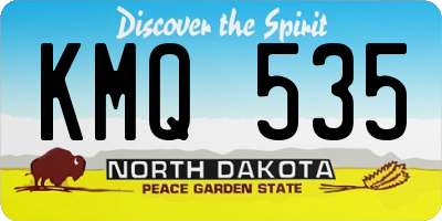 ND license plate KMQ535