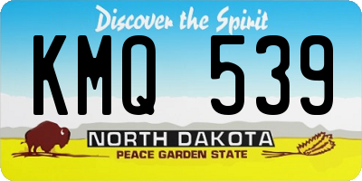 ND license plate KMQ539