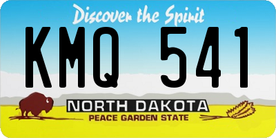ND license plate KMQ541