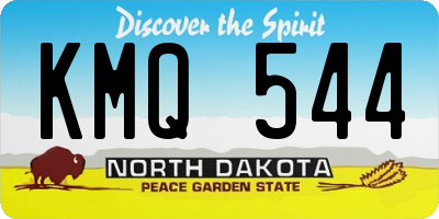 ND license plate KMQ544