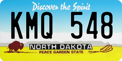 ND license plate KMQ548
