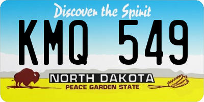 ND license plate KMQ549