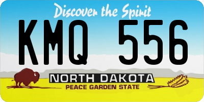 ND license plate KMQ556