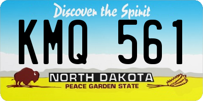 ND license plate KMQ561