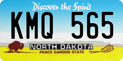 ND license plate KMQ565