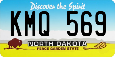 ND license plate KMQ569