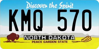 ND license plate KMQ570