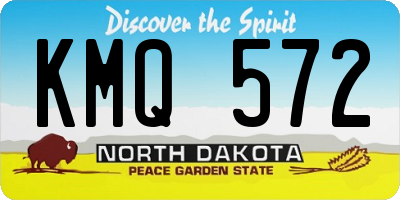 ND license plate KMQ572