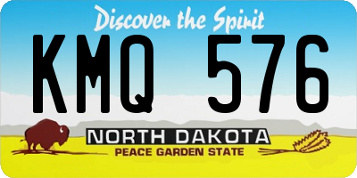 ND license plate KMQ576