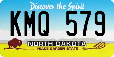 ND license plate KMQ579