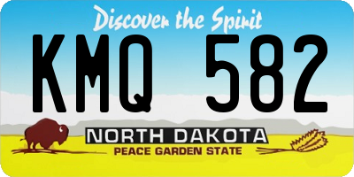 ND license plate KMQ582