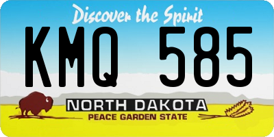 ND license plate KMQ585