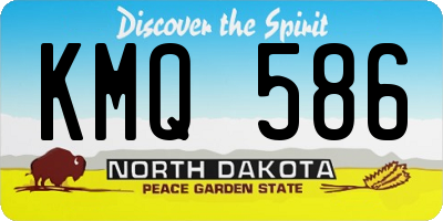 ND license plate KMQ586