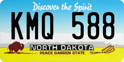 ND license plate KMQ588