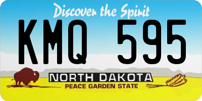 ND license plate KMQ595