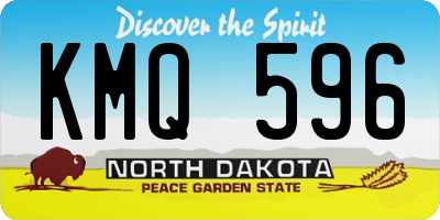 ND license plate KMQ596