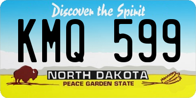 ND license plate KMQ599