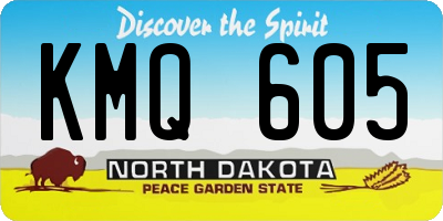 ND license plate KMQ605