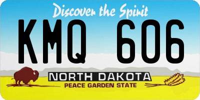 ND license plate KMQ606