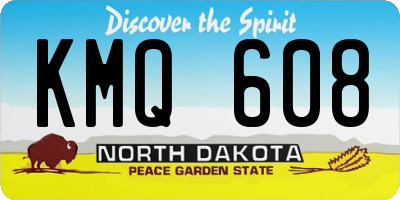 ND license plate KMQ608
