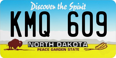 ND license plate KMQ609