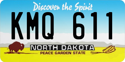 ND license plate KMQ611